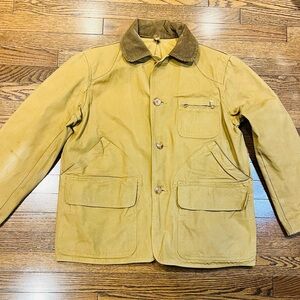 Vintage 50s American Field Hunting Jacket Hettrick Talon Canvas Coat
